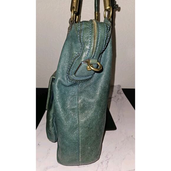 Coach Kristen Teal Leather Hobo Bag 14223 - Picture 5 of 15